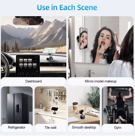 Generic Car Phone Holder Strong Vacuum Suction Simple Installation Phone Stand Phone Mount Adjustable Angle Professional