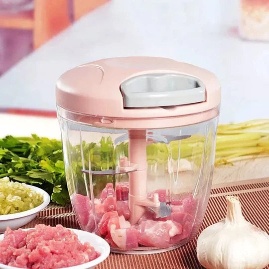 Multi-function Garlic Grinder Chopper | Manual Garlic Press & Food Cutter | Vegetable, Meat Pepper Corn Slicer |