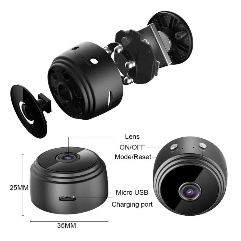 A9 WiFi Mini Security Camera – Wireless Video and Voice Recorder with Motion Detection, Smart Home Compatibility, and 24/7 Monitoring