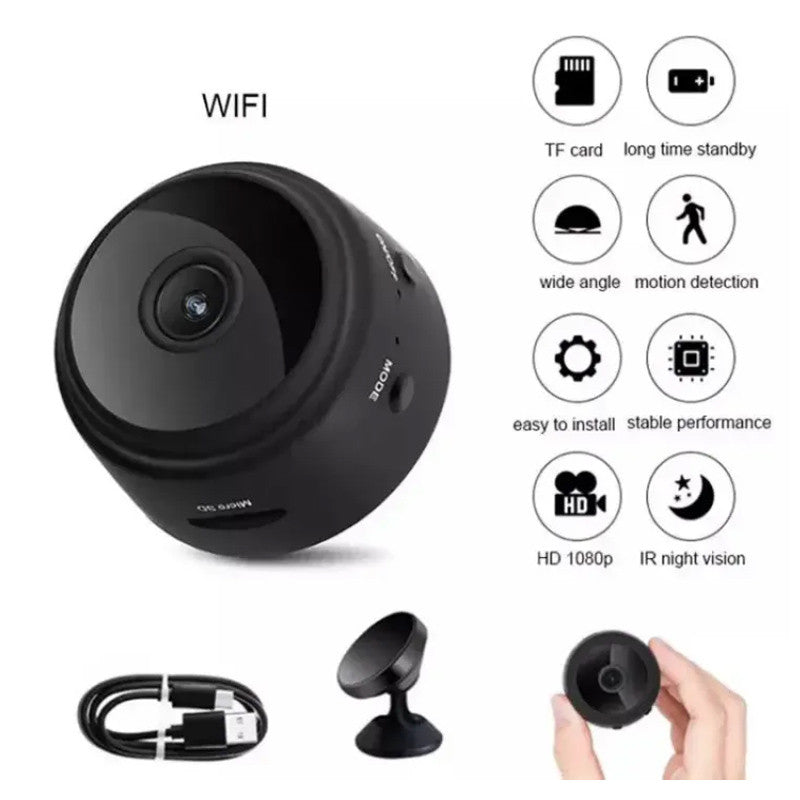A9 WiFi Mini Security Camera – Wireless Video and Voice Recorder with Motion Detection, Smart Home Compatibility, and 24/7 Monitoring