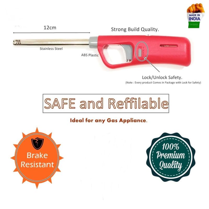 Kitchen Gas Stove Lighter | Adjustable Flame Gas Lighter | Gun Spark Kitchen Lighter With Refill