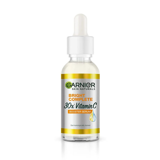Garnier Skin Active Bright Complete Vitamin C Booster Serum 30 ML - Contains Niacinamide (Pack of 2)