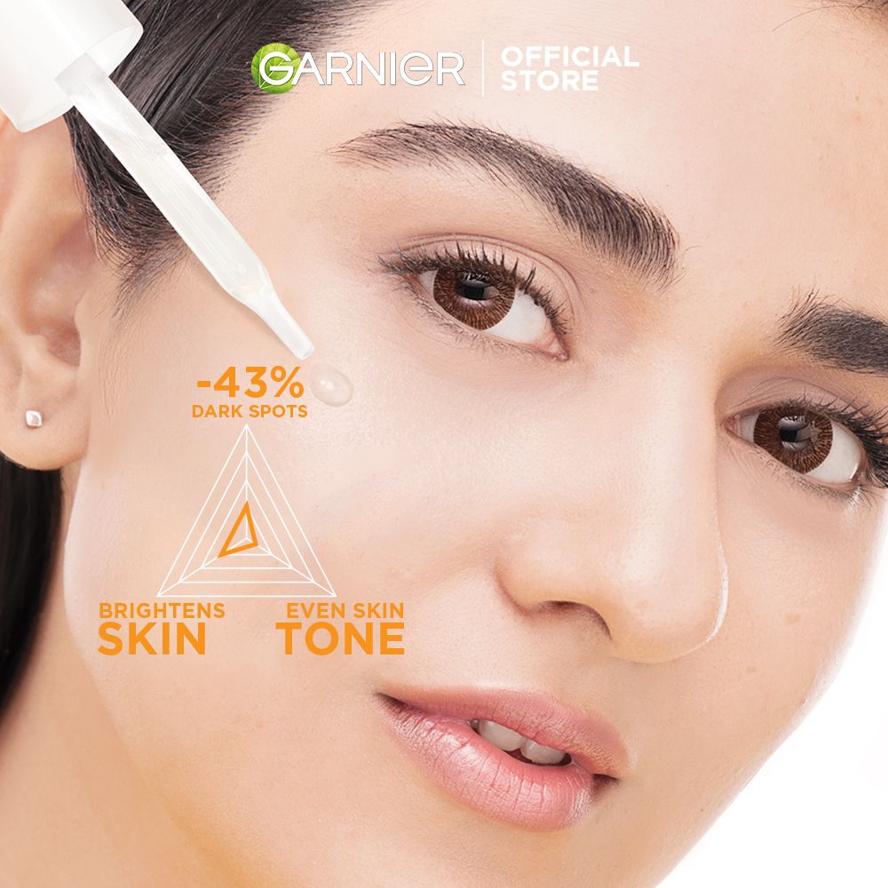 Garnier Skin Active Bright Complete Vitamin C Booster Serum 30 ML - Contains Niacinamide (Pack of 2)