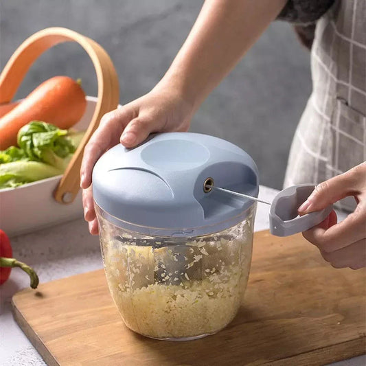 Multi-function Garlic Grinder Chopper | Manual Garlic Press & Food Cutter | Vegetable, Meat Pepper Corn Slicer |