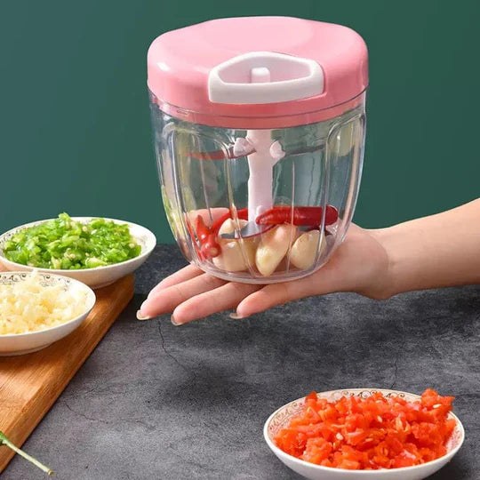 Multi-function Garlic Grinder Chopper | Manual Garlic Press & Food Cutter | Vegetable, Meat Pepper Corn Slicer |