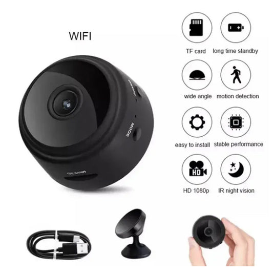 A9 WiFi Mini Security Camera – Wireless Video and Voice Recorder with Motion Detection, Smart Home Compatibility, and 24/7 Monitoring